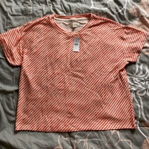 Lou & Grey Striped Jersey Tee. Size Medium.